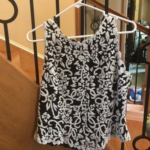 JKARA beaded, new tank. Adorned in pearly beads.